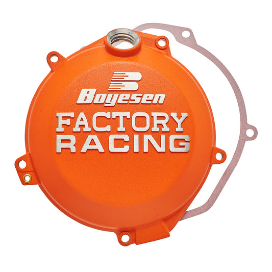 Boyesen Factory Koppelingsdeksel Oranje KTM SX-F 450 2016-2022 & EXC-F 450/500 2017-2023 & Husqvarna FC 450 2016-2022 & FE 450/501 2017-2023 & Gas Gas MC 450F 2021-2023
