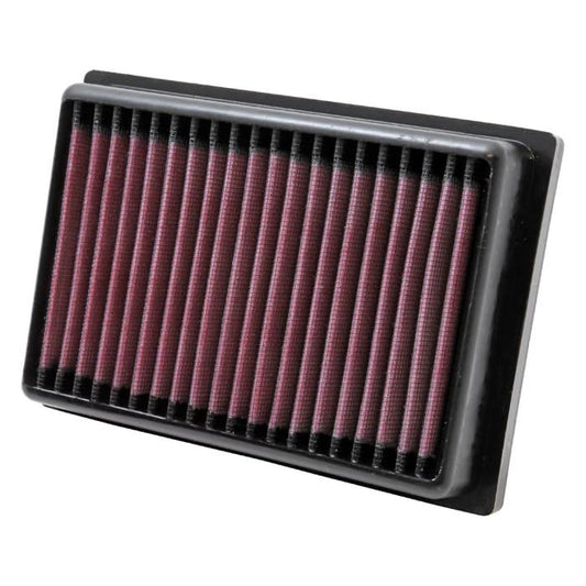 K&N air filter for Can-Am Spyder RT with red pleated filter media and black housing