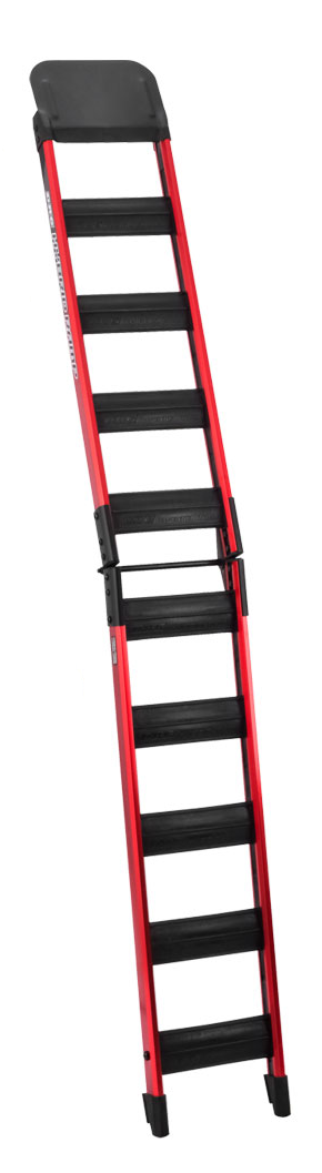 DRC Hybrid Red/Black folding ramp 180cm long, 20cm wide (can carry 190kg)