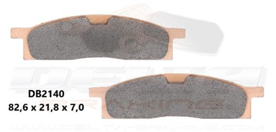 Delta Braking Voor remblokken DB2140 Type D