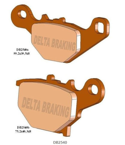 Delta Braking Achter remblokken DB2540 Type D