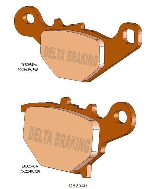 Delta Braking Achter remblokken DB2540 Type N