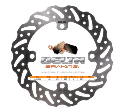 Delta Braking achter remschijf ( 240mm ) Type G Honda CR 125R 1998-2001 &amp; CR 250R 1997-2001