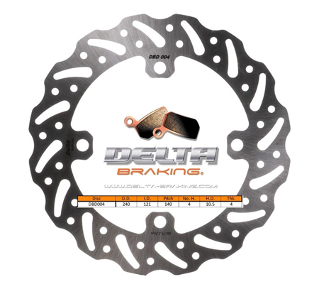 Delta Braking achter remschijf ( 240mm ) Type G Honda CR 125R 1998-2001 &amp; CR 250R 1997-2001