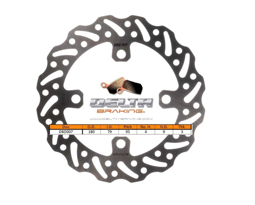 Delta Braking voor remschijf ( 180mm ) Type G Suzuki RM 65 2003-2007 &amp; Kawasaki KX 65 2000-2024