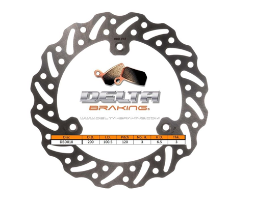 Delta Braking voor remschijf ( 200mm ) Type G Suzuki RM 80 1986-2001 &amp; RM 85 2002-2004