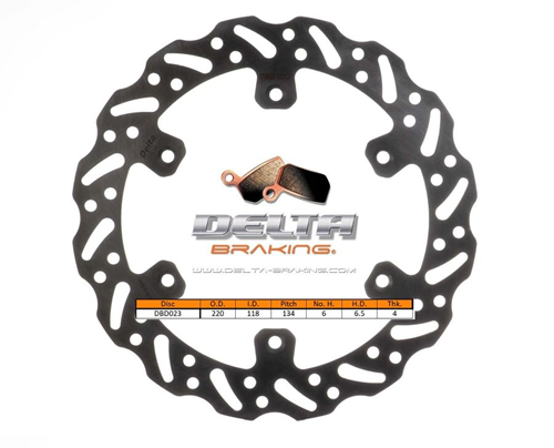 Delta Braking achter remschijf ( 220mm ) Type G Suzuki RM 125/250 1988-1989 &amp; RMX 250 1989-1999