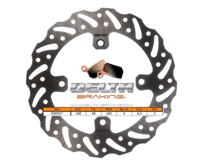 Delta Braking achter remschijf ( 190mm ) Type G Yamaha YZ 65 2018- &amp; YZ 80 1993-2001 &amp; YZ 85 2002-