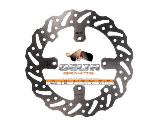 Delta Braking voor remschijf ( 240mm ) Type G KTM SX 85 2013- &amp; Husqvarna TC 85 2014- &amp; Gas Gas MC 85 2021-