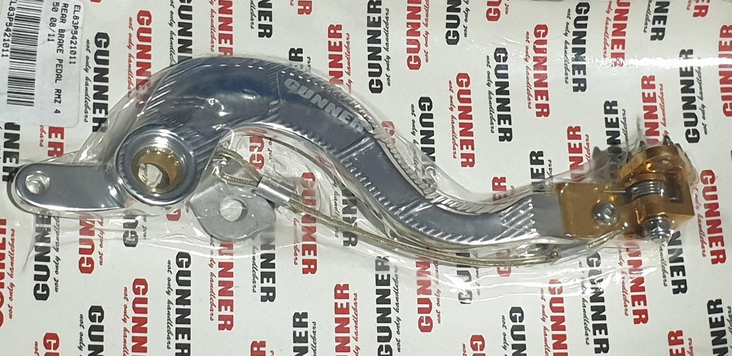 Gunner Rempedaal + Brake Saver zilver Suzuki RM-Z 450 08-23 & RM-Z 250 13-23