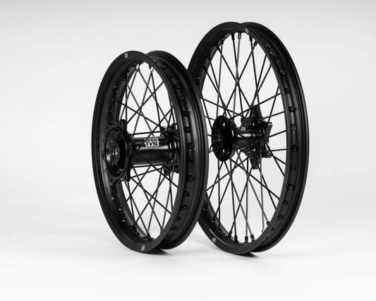 TMV KTM/HVA/GasGas Black/Black 1.6-21/2.15-19 MX wheel set