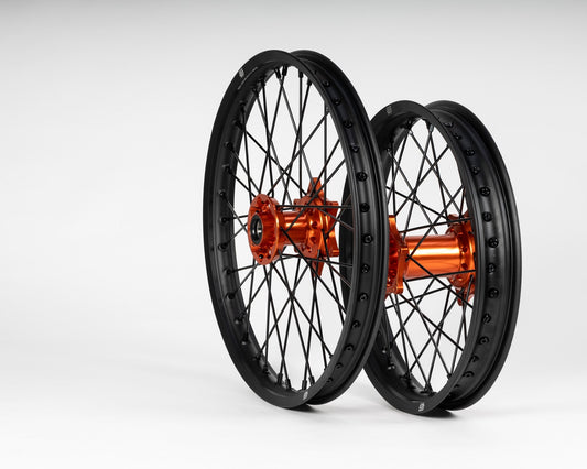 Sixty5 KTM Black/Orange Enduro 1.6-21"/2.15-18" wheel set