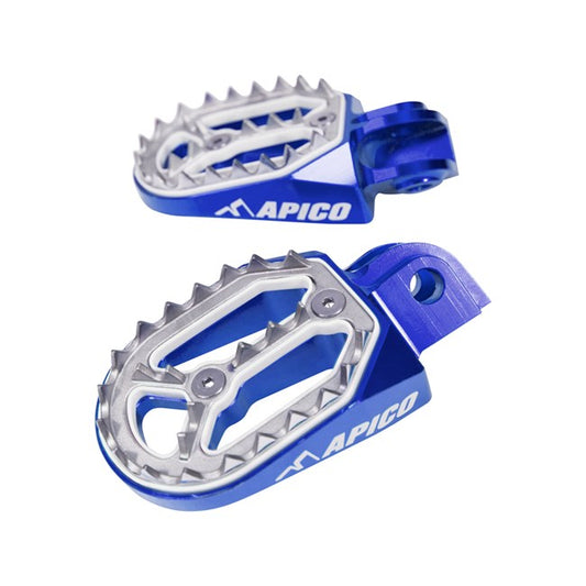 Apico Pro-Bite voetsteunen Blauw KTM SX 65 11- &amp; SX 85 03-17 &amp; SX/SX-F 98-15 &amp; EXC/EXC-F 98-16 &amp; Beta RR 125/250/300 13-18
