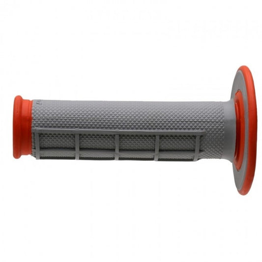 Renthal handvaten Duallayer Diamond Half Waffle / Tapered oranje / grijs G155