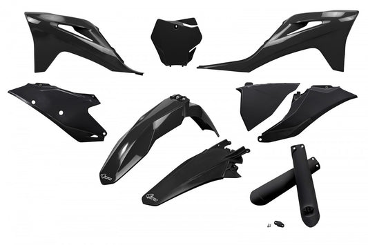 UFO plastic kit Zwart Gas Gas MC 125 2021-2023 &amp; MC 250F/450F 2021-2023 &amp; MC 250 2022-2023 &amp; MC 350F 2022-2023 ( full kit )