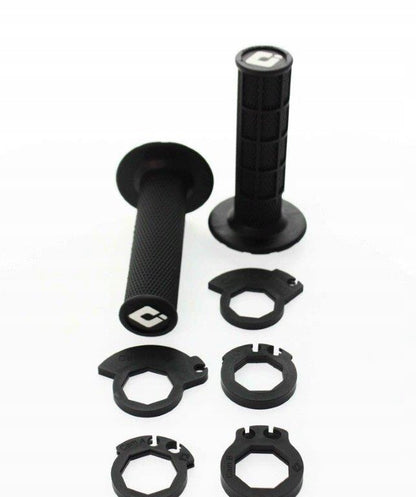 ODI Lock‑On Half Waffle Handvatten – Zwart (2‑ & 4‑takt)