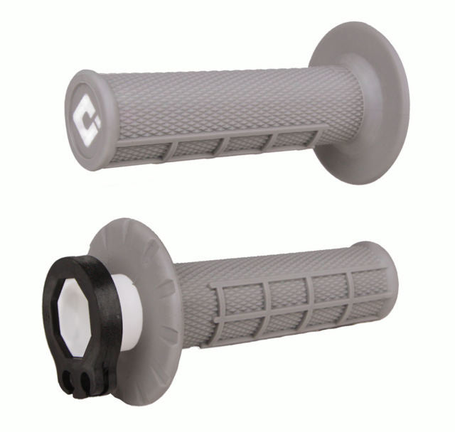 ODI V2 Half-Waffle Lock-On handvaten – Soft Grijs – Limited Edition – Geschikt voor 2- en 4-takt