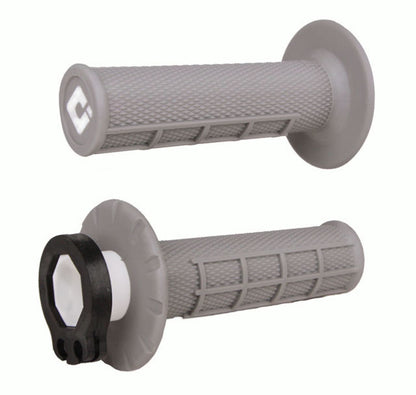ODI V2 Half-Waffle Lock-On handvaten – Soft Grijs – Limited Edition – Geschikt voor 2- en 4-takt