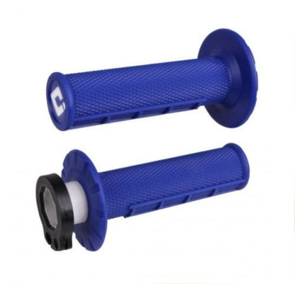 ODI Lock-On Half Waffle Handvatten – Blauw (2- & 4-takt)