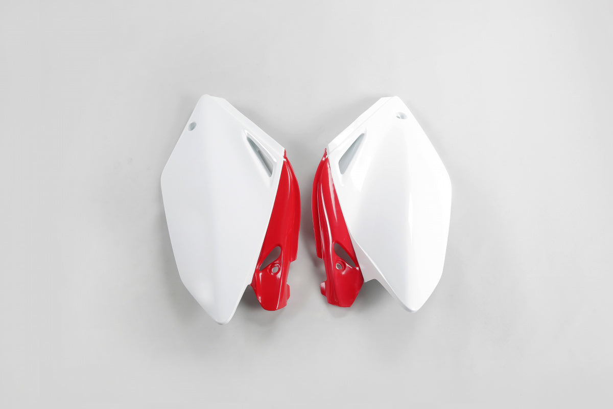 UFO zijnummerborden Wit / Rood Honda CRF 250R 04-05
