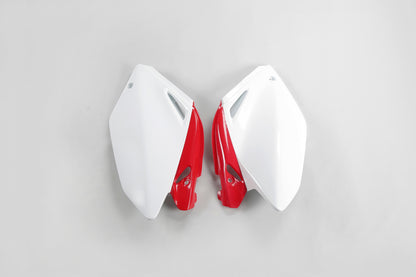 UFO zijnummerborden Wit / Rood Honda CRF 250R 04-05