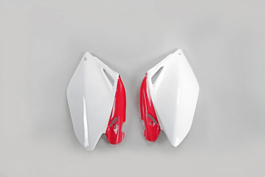 UFO zijnummerborden rood / wit Honda CRF 250R 06-09