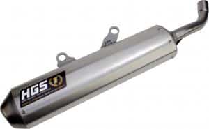 HGS uitlaatdemper aluminium Yamaha YZ 125 2002- & Fantic XX 125 2021-