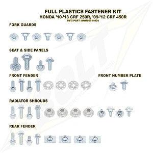 Bolt Volledige plastic set schroeven set Honda CRF 250R 22- & CRF 450R 21- & CRF 450RX 21-