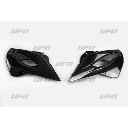 UFO Radiator Kappen Zwart Husqvarna TC 125 14-15 & TC 250 14-16 & FC 250/350/450 14-15 & TE 125/250/300 14-16 & FE 250/350/450/501 14-16