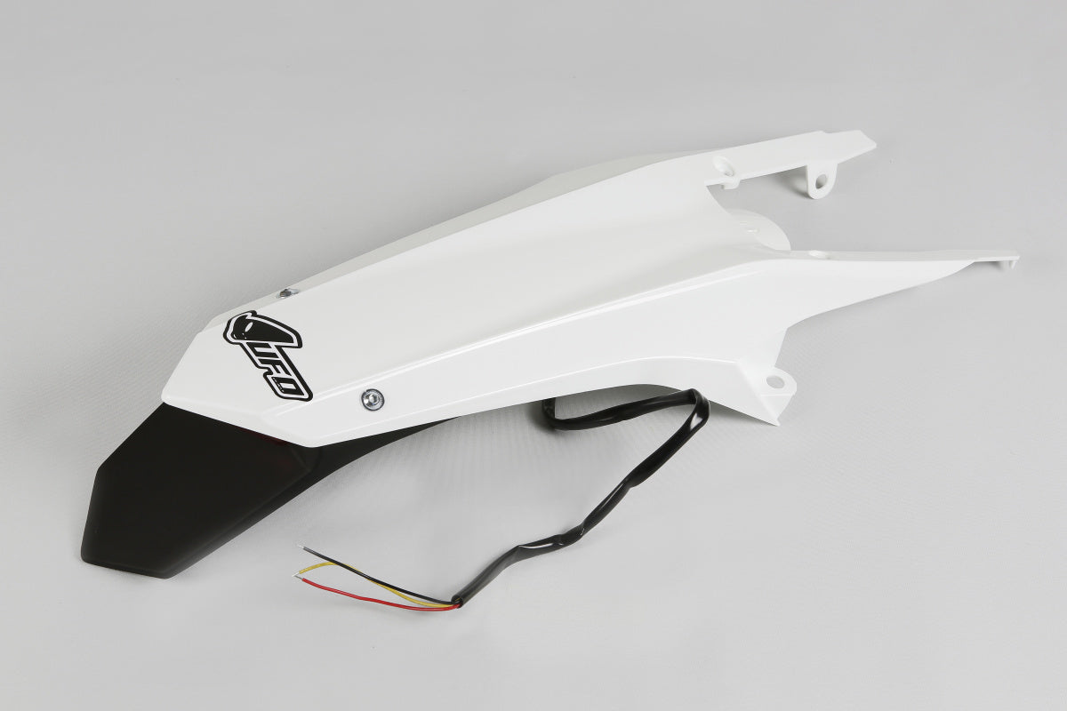 UFO Enduro Achterspatbord met led lamp Wit Husqvarna TE/FE 125/250/300/350/450/501 14-16