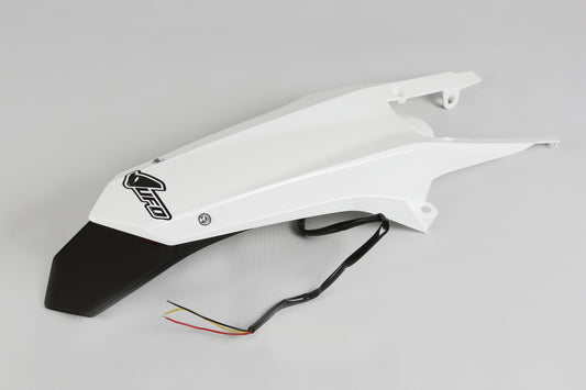 UFO Enduro Achterspatbord met led lamp Wit Husqvarna TE/FE 125/250/300/350/450/501 14-16