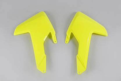 UFO radiator kappen Fluor Geel Husqvarna TC 125 16-18 & TC 250 17-18 & FC 250/350/450 16-18 & TE 250/300 17-19 & FE 250/350/450/501 17-19
