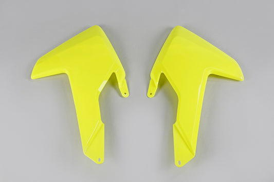 UFO radiator kappen Fluor Geel Husqvarna TC 125 16-18 & TC 250 17-18 & FC 250/350/450 16-18 & TE 250/300 17-19 & FE 250/350/450/501 17-19