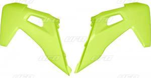Tapas de radiador UFO Amarillo Fluor para Husqvarna TC/FC 125/250/350/450 19- y FE/TE 125/150/250/300/450/501 20-