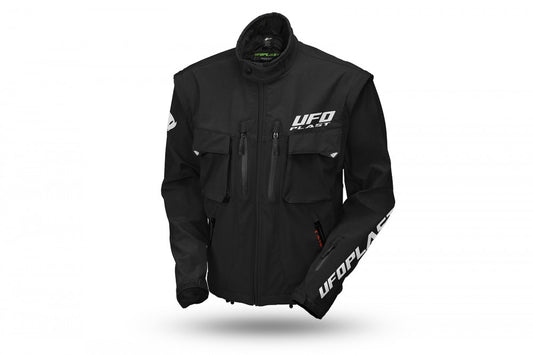 UFO Taiga Enduro Jas Volwassenen Maat Zwart met afritsbare mouwen