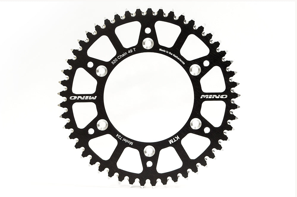 Mino achtertandwiel 51 tands aluminium zwart KTM SX/SX-F/EXC/EXC-F 90- & Husqvarna TC/FC/FE/TE 125/150/250/350/450/501 14-20