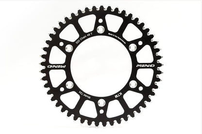 Mino achtertandwiel 52 tands aluminium Zwart Yamaha/Fantic - MxProStoreParts