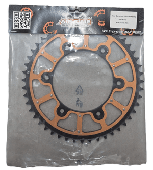 Pignon arrière Airtime 48 dents acier/aluminium avec bague intérieure orange pour KTM SX/SX-F/EXC/EXC-F 90- et Husqvarna TC/FC/FE/TE 125/150/250/350/450/501 14-