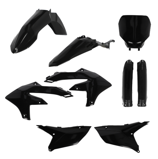 Acerbis plastic kit Zwart Yamaha YZ 250F 2024- &amp; YZ 450F 2023- (zonder brandstofkap)