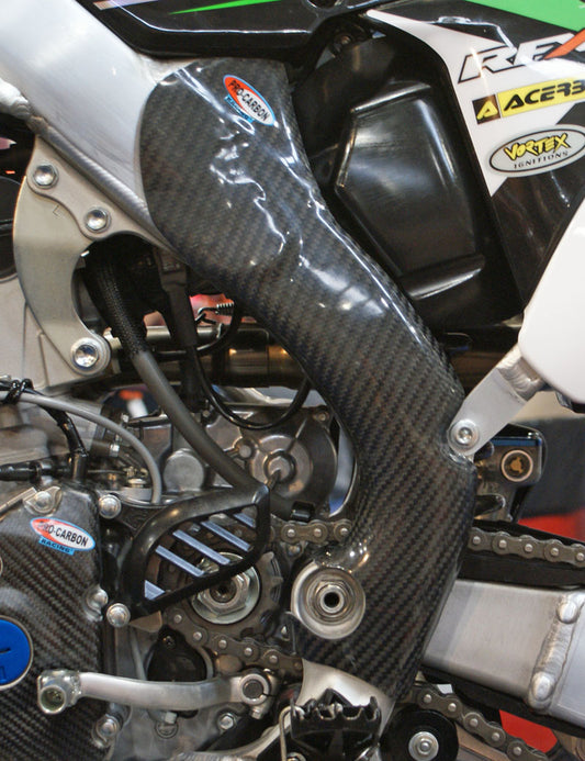 Pro Carbon framebeschermers ( lang ) Kawasaki KX 250F 2013-2016
