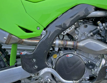 Pro Carbon framebeschermers ( lang ) Kawasaki KX 450 2024