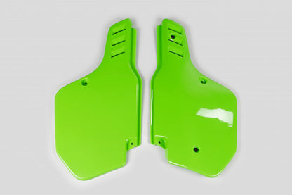 UFO zijnummerborden Groen Kawasaki KX 125/250 1988-1989 & KX 500 1988-2002 & KDX 200 1990-1994