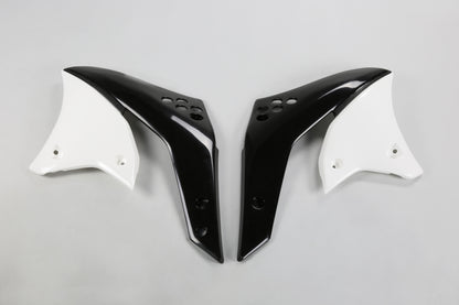 UFO radiator kappen Zwart / Wit Kawasaki KX 250F 2006-2008