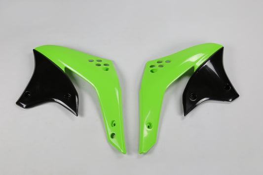 UFO radiator kappen Groen / Zwart Kawasaki KX 450F 2006-2008