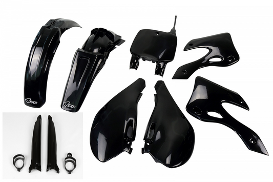 UFO plastic kit Zwart Kawasaki KX 125/250 99-02 ( full kit )