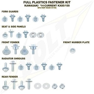 Bolt Volledige plastic set schroeven set Kawasaki KX 85 2014-