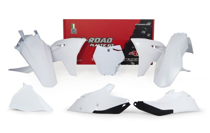 Racetech plastic kit Wit Gas Gas MC 125 2021- & MC 250F/450F 2021- & MC 250 2022- & MC 350F 2022-