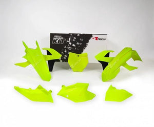 Kit de plástico Racetech color Amarillo Flúor para KTM SX 125/150 16-18, SX 250 17-18 y SX-F 250/350/450 16-18