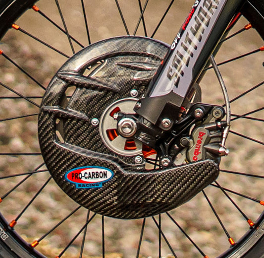 Pro Carbon voor remschijf beschermer ( met bevestigingset ) Yamaha / Fantic