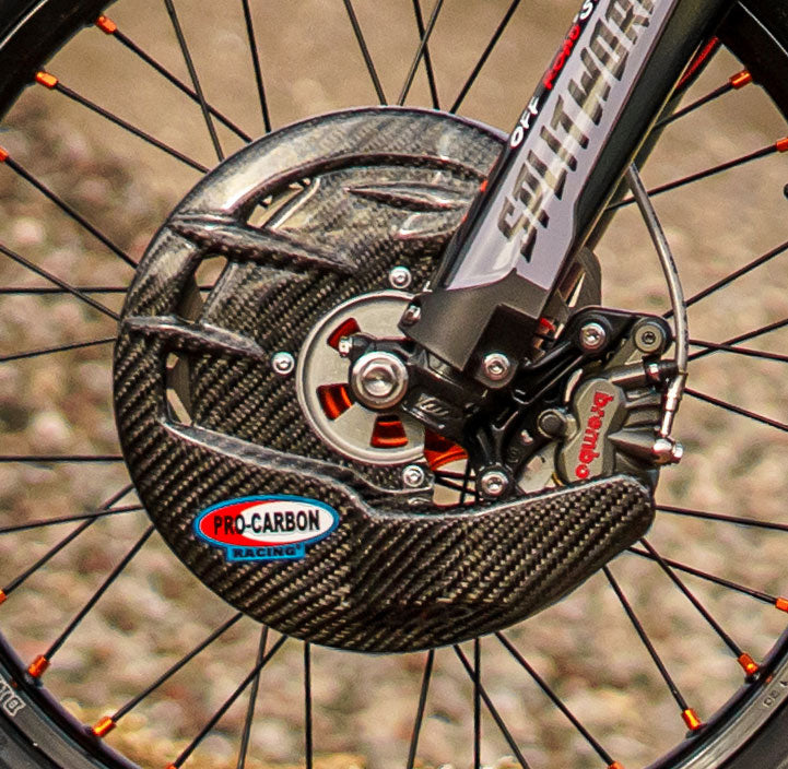 Pro Carbon voor remschijf beschermer ( met bevestigingset ) Sherco